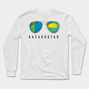 Kazakhstan Sunglasses, Kazakhstan Flag, Kazakhstan gift ,  Kazakhstani , Long Sleeve T-Shirt